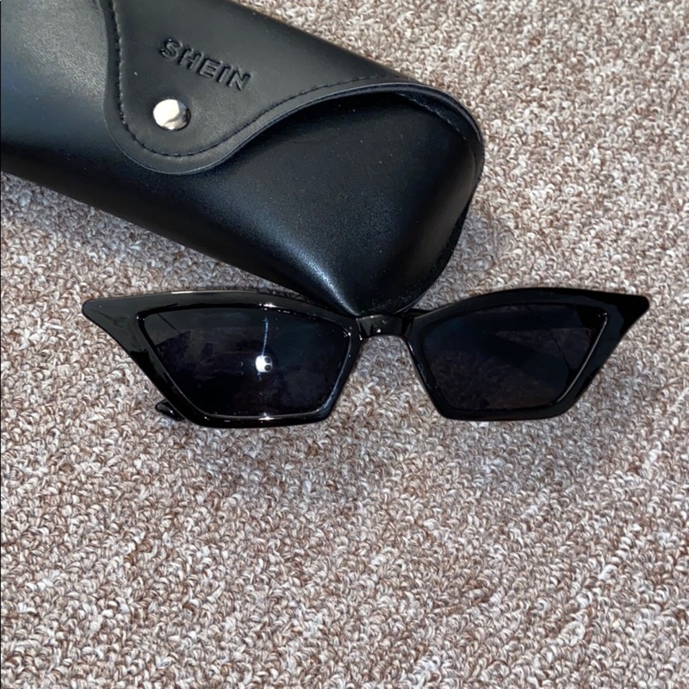 cat eye black sunglasses
